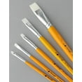 thumbnail image 3 of Cheep! White Nylon LH Bright #4 Paint Brush with Wood Handle - paint brushes for Acrylic , Oil or Watercolor - Face application, Nail Art, 3 of 3