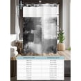 thumbnail image 6 of No Hook Cloth Fabric Shower Curtain with Snap in Liner, Grey Waterproof Shower Curtains Set with See Through Top Window, Modern Oil Painted Art Abstract Geometric Bath Curtains Shower 48"x72", 6 of 6