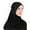 Black, variant on Women's Stretchable Soft Wrap Hijab Headscarf Headband Fashion Accessory Grey One Size