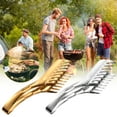 thumbnail image 1 of Pinzas de acero inoxidable para alimentos | Pinzas para parrilla de barbacoa al aire libre con bordes dentados y mecanismo de bloqueo | Herramienta de cocina duradera y resistente al calor de 24,5x5, 1 of 6