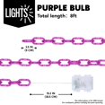 thumbnail image 4 of Cadena de luces JOYIN con batería LED morada de 2,4 m, resistente al agua, 4 of 7