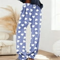 thumbnail image 2 of hotojiny Womens Fuzzy Pajama Pants Soft Fleece Pj Bottoms Plus Size Cozy Sherpa Lounge Sleepwear Heart Warm Pants, 2 of 6