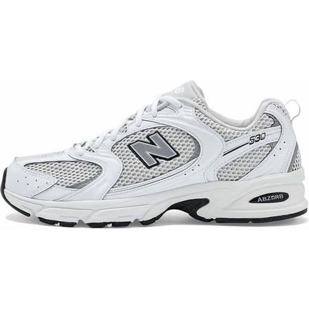 New Balance Unisex 530 Nb 103 White/Silver Metallic SIZE Mens 6.5 Womens 8 Medium