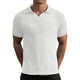 thumbnail image 4 of Men's Golf Shirt Casual Sports V Neck Ribbed Collar Short Sleeve Fashion Casual Solid Color Plain Spring & Summer Regular Fit L, 4 of 5