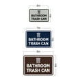 thumbnail image 5 of Signs ByLITA Classic Framed Bathroom Trash Can Sign (Navy Blue / White) - Medium, 5 of 6