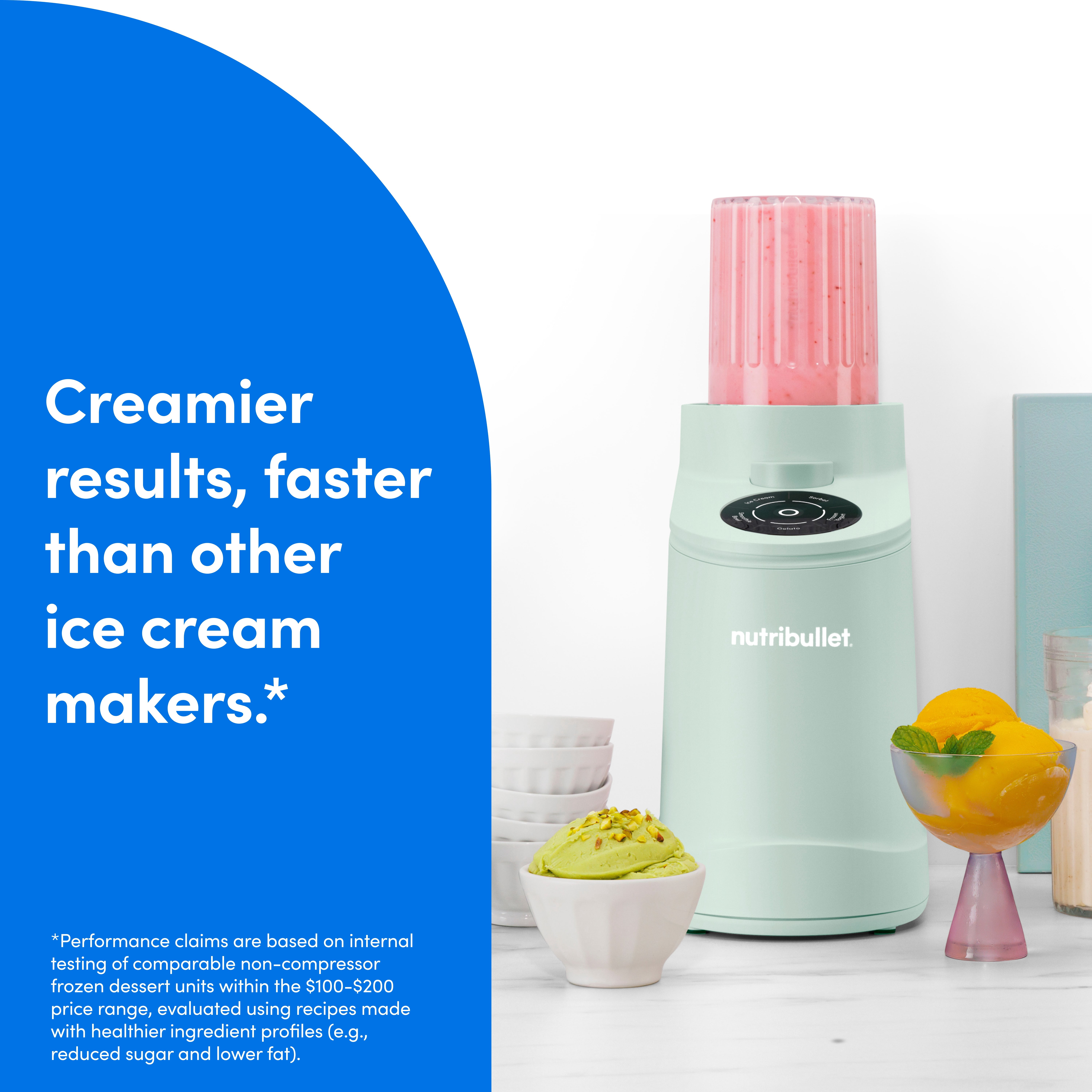nutribullet Chill Ice Cream Maker Mint Chip Green