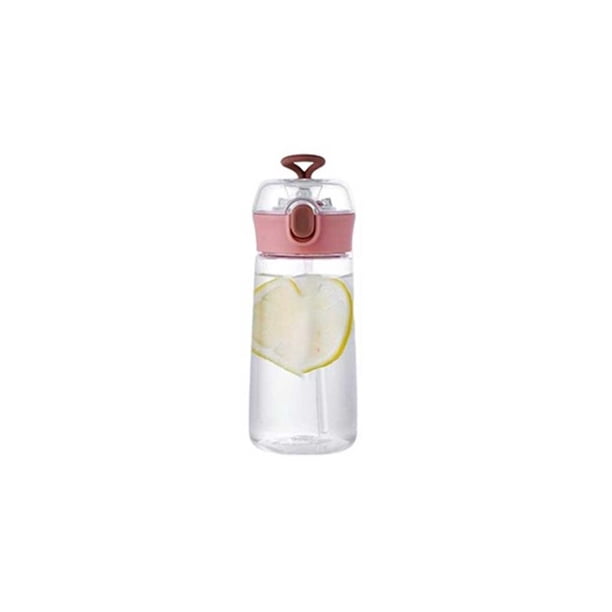 Advancent Botella de agua con pajita, jugo a prueba de fugas, leche, té de burbujas, taza para beber, tetera de plástico de gran capacidad para Cocina y Comedor 450ml/Rosa Advancent HA067488-01