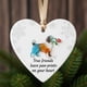 thumbnail image 1 of Adorno de la amistad con forma de corazón de vidrio marino, recuerdo de la amistad, adorno de corazón de la amistad para árbol de Navidad., 1 of 6