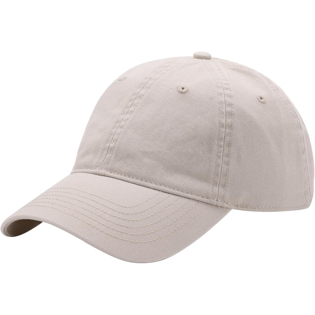 Plain Washed Baseball Cap - Retro Adjustable Cotton Hat, Vintage Structured Golf Dad Cap for Men Women