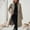 Khaki, variant on Womens Notched Lapel Collar Pea Coat Trendy Long Trench Coats Winter Wool Fleece Jacket Camel S