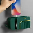 thumbnail image 2 of TAILTOSS Phone Wall Holder 2Pcs Wall Mounted Green ABS Plastic Remote Control Storage 7.47x3.34x1.65in, 2 of 8