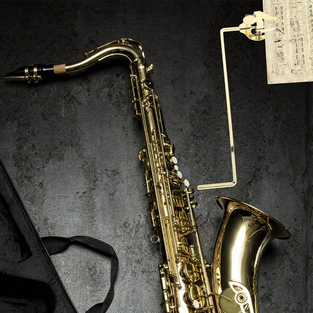 YSNOOWE Clip De Dorado Para Saxofón Con Soporte Portátil Y Fuerza De Sujeción Ajustable