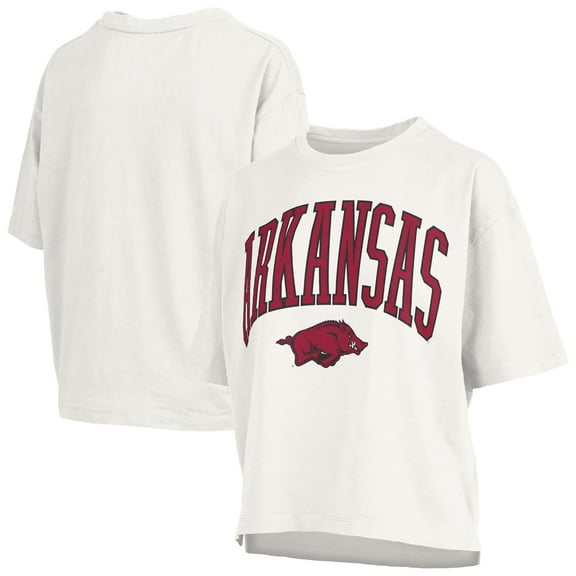 Women's Pressbox White Arkansas Razorbacks Nelson T-Shirt