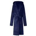 thumbnail image 4 of Xudanell Mens Soft Robe Plush Fluffy Fleece Bathrobe for Men Long Sherpa Spa Robe with Shawl Collar Bathrobe Sleepwear for S-3XL, 4 of 4