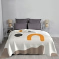 thumbnail image 2 of Bohemian Minimalism Pattern Throw Blanket, Super Soft Anti-Pilling Flannel Bed Blankets, 80"x60", 2 of 8