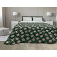thumbnail image 1 of Botanic Down Alternative Comforter, New Season Blossoms Hopes Changes Branches Petals Orderly Repeated Artwork, Microfiber Quilt for All Season, 5 Sizes, Fawn Rose and Blush, by Ambesonne, 1 of 3