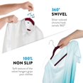thumbnail image 4 of Velvet Ultra Slim Non Slip Shirt Hangers  50 Pack  Grey, 4 of 8