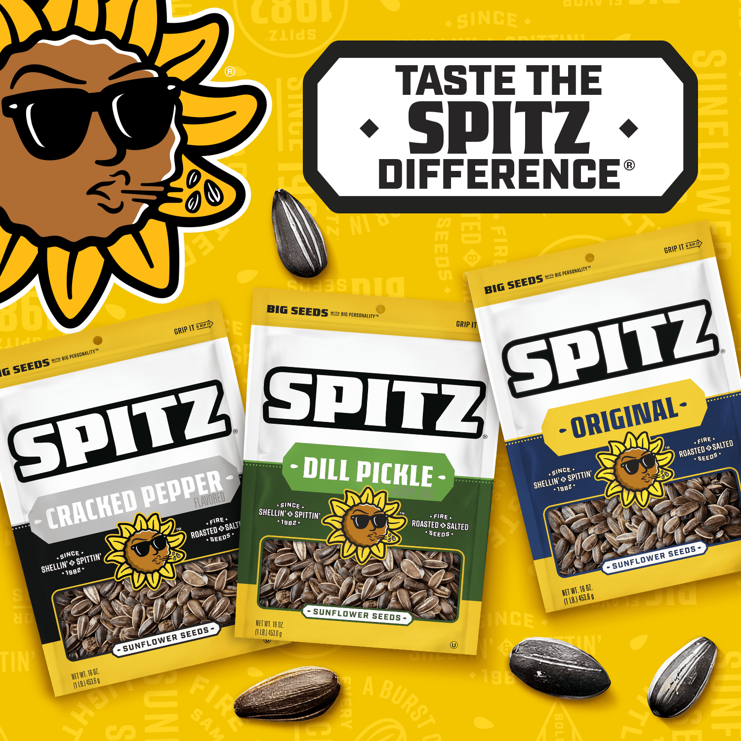 (3 pack) Spitz Sunflower Seeds Dill Pickle Flavored Sunflower Snacks, 6 Ounce Bag Single Pack, Kosher
