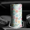 thumbnail image 3 of 20oz Pioneer Flower Skinny Tumblers Stainless Steel Tumbler with Lid and Straw,Vacuum Insulated Double Wall Travel Tumbler Cups with Cleaning Brush for Coffee,Tea, 3 of 6