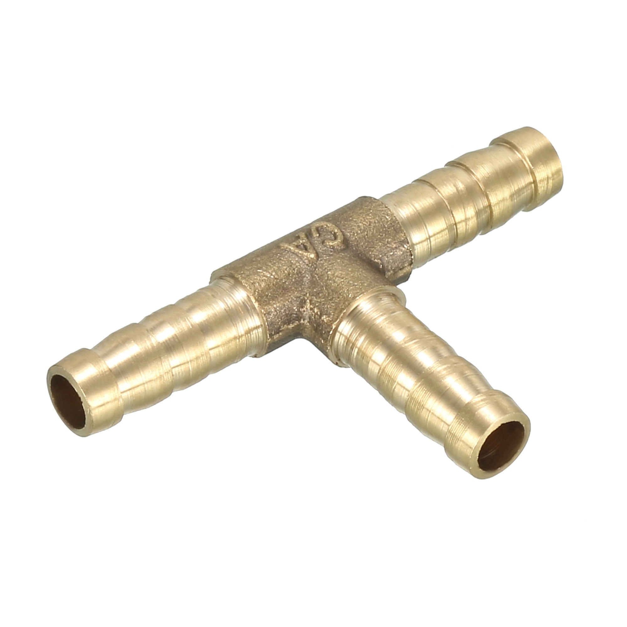 6mm Brass Barb Hose Fitting Tee T 3 Way Connector Joiner Air Water Fuel