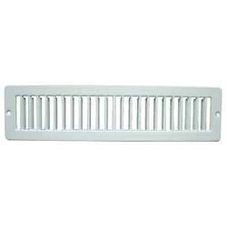 Toe Kick Registers - 4MJD5 Toe Space Grille, 2x12, White, By Industrial Grade