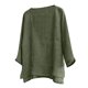 thumbnail image 4 of Designer Spring Summer Men's Casual Cotton Linen Solid Color Long Sleeve Shirts Loose Stand Collar Shirts 4XL, 4 of 5
