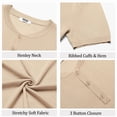 thumbnail image 5 of COOFANDY Men's Henley Shirts Short Sleeve Casual Summer Slim Fit Tee Shirt Plain Basic Knit T-Shirts, 5 of 6