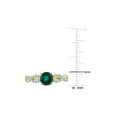 thumbnail image 2 of 4/5 Carat (Ctw) Lab-Created Emerald Ring in 10K Yellow Gold with Diamonds for Women, 2 of 6