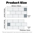 thumbnail image 2 of Dingrich 10 Sheets Kitchen Wallpaper, 6x12inch Waterproof Oilproof 3D Faux Tile Wallpaper Stickers, Peel and Stick Backsplash, Free Cutting for Living Room, Kitchen, Bathroom, Bedroom - White&Gray, 2 of 9
