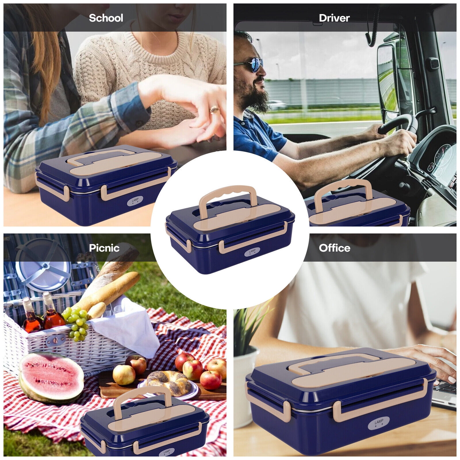 Electric Lunch Box, 3 in 1 Food Heater Portable Microwave Electric Lunch  Boxes with Insulation Bag f…See more Electric Lunch Box, 3 in 1 Food Heater
