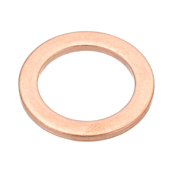 Uxcell M14x20x1.5mm Flat Washers, 12PCS Copper Automotive Drain Plug Gaskets, Purple