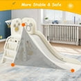 thumbnail image 7 of Pirecart 4 in 1 Toddler Slide, Kids Climber Slide with Basketball Hoop and Ball Indoor Outdoor, Kids Slide Play Set, White, 7 of 7