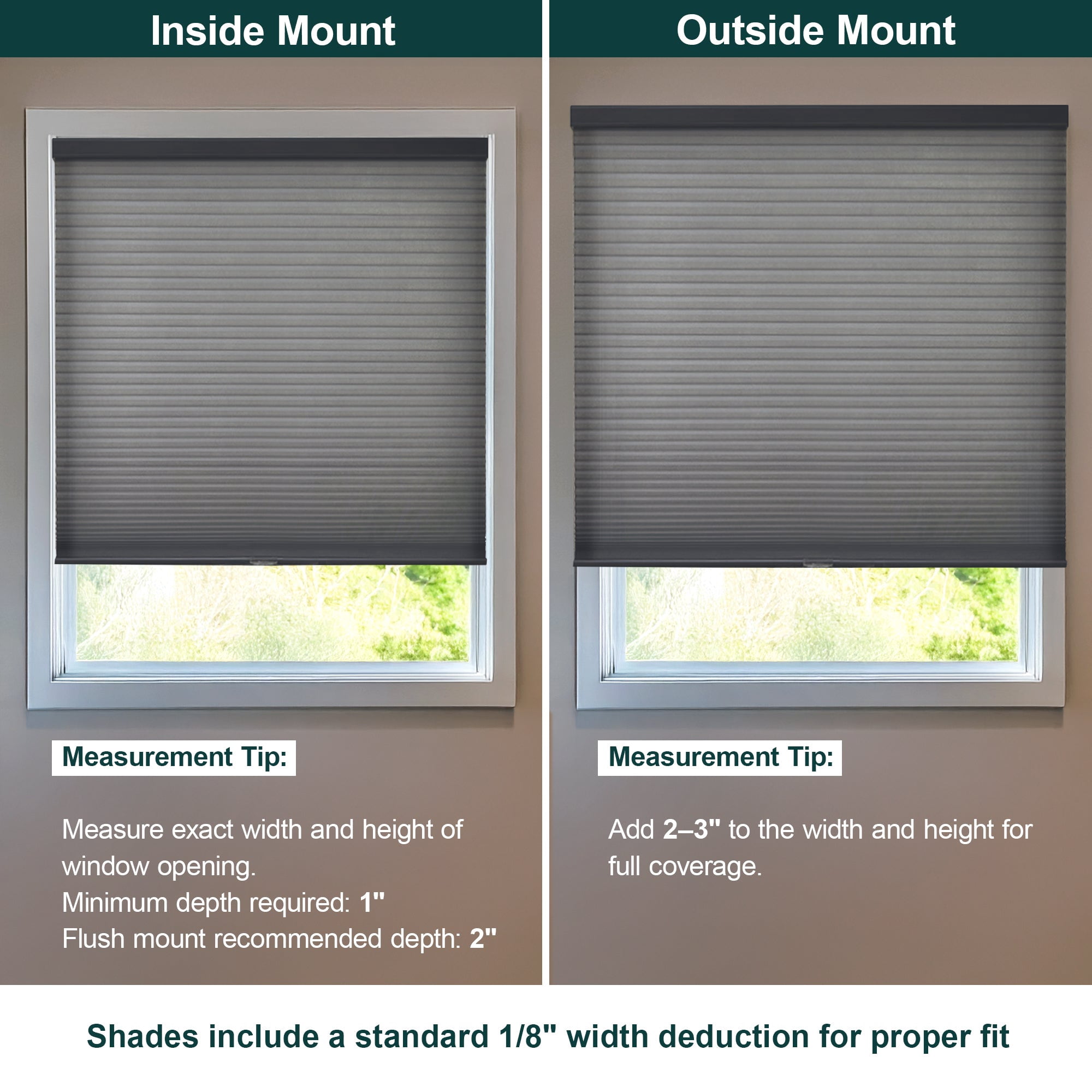 Chicology Light Filtering Cellular Shade, Morning Fog, 35"W X 84"H