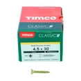 thumbnail image 3 of Timco - Classic Multi-Purpose Screws - PZ - Double Countersunk - Yellow (Size 4.5 x 30 - 200 Pieces), 3 of 3