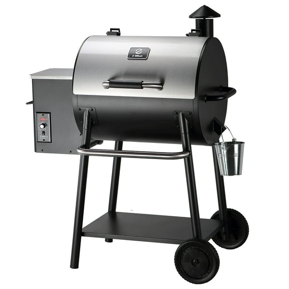 Z GRILLS Wood Pellet Grill & Smoker, 585 Sq.in Cooking Area, 8-in-1 BBQ Grill, Stainless Steel, Automatic Temperature Control, ZPG-550A2E