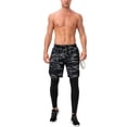 thumbnail image 1 of Mialoley Men's Fake Two-Piece Pants Double Layer Sports Trousers Athletic Stretch Workout Joggers Quick Dry Slim Run Sweatpants, 1 of 9