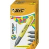 BIC Brite Liner Highlighter, Tank Style, Chisel Tip (1.6mm), Yellow Highlighter, 12-Count