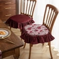 thumbnail image 3 of XUELC Vintage Printed Ruffled Chair Cushion with Ties Comfortable Kitchen Dining Chair Pad Seat Cushion with Removable Cover, 3 of 7