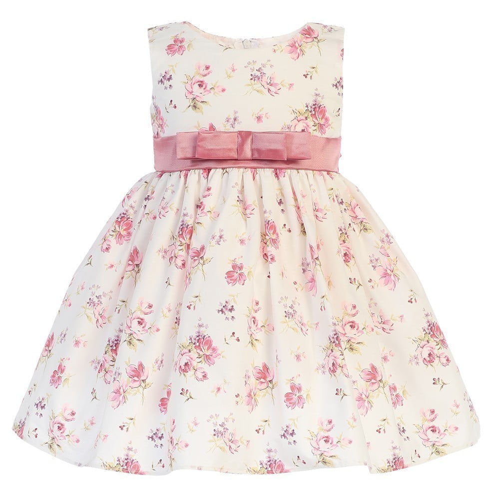 rose dress for baby girl