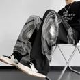 thumbnail image 4 of Pantalones holgados informales para hombre, pantalones holgados para hombre, anchos, rectos, de talla grande, ropa de bajo precio, estilo vintage, Xxxl, ropa de calle larga y barata, 4 of 5