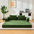 thumbnail image 2 of Jopath Convertible Sleeper Sofa Bed,4-in-1 Corduroy Folding Sofa Bed with Cylindrical Pillow for Living Room,Bedroom,Apartment,Green, 2 of 8
