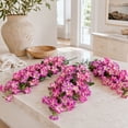 thumbnail image 4 of UV Resistant Artificial Petunia Bush Flower, Realistic Faux Petunia Floral Shrub, Outdoor Indoor Decor for Garden Patio Window Box Bonsaier Landscaping Home Decoration (Purple Blue Pink), Hot Pink, 4 of 5