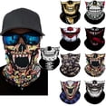 thumbnail image 1 of Máscara de cuello Sidasion con forma de calavera y payaso, protección solar UV, 1 of 7