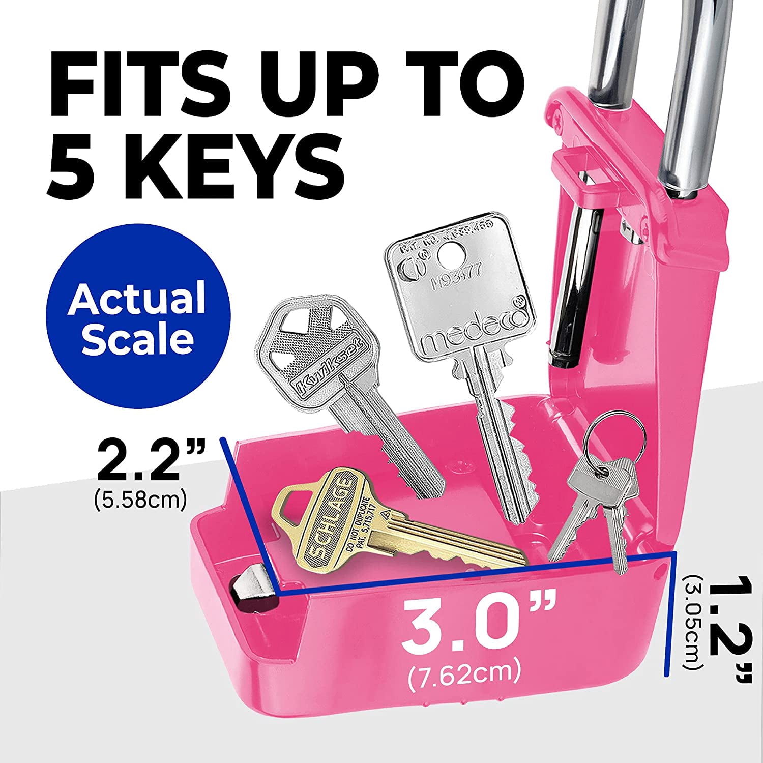 Lion Locks 1500 Key Storage Realtor Lock Box with Set-Your-Own Combination, (6 Pack , Pink)