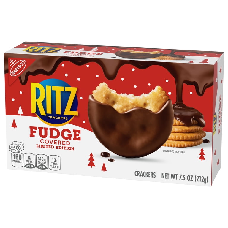 リッツ ファッジ　チョコがけ　Ritz Fudge 冬季限定212g✖️4箱 4 pack) RITZ Fudge Covered Holiday Crackers, Limited Edition, 7.5