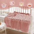 thumbnail image 5 of Manta suave de lana para bebé, mantas envolventes para ropa de cama de cuna, guardería y seguridad (200*230 cm, rosa polvoriento), 5 of 5