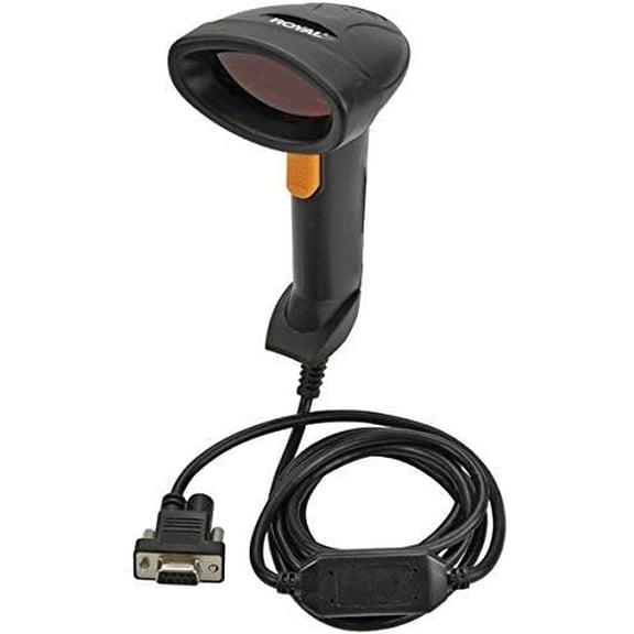 Restored Royal 69145X PS700-LSR Handheld Barcode Laser Scanner Wired, Laser, Serial (RS-232), Black (Refurbished)