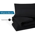 thumbnail image 2 of VEGAS HOTEL COLLECTION Classic Egyptian Cotton 1-Piece Duvet Cover { Zippered Closure } 1000 Thread Count- Fabulous Solid Looking Color Black - Oversized Queen Size, 2 of 7