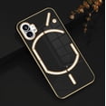 thumbnail image 2 of Compatible with Nothing Phone 2 Case for Women, Ultra Soft Nothing Phone 2 Cases Slim Shockproof Cute Plating Electroplate Phone Case TPU Bumper Protective Case (Black), 2 of 13