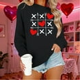 thumbnail image 6 of Lcziwo Heart Sweatshirts for Women Cute Love Graphic Casual Shirts Long Sleeve Crewneck Pullover Trendy Clothes Black,M, 6 of 6